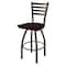Holland Bar Stool Co 36" Swivel Bar Stool, Bronze Finish, Dark Cherry Oak Seat 41036BZDCOak - alternate 1